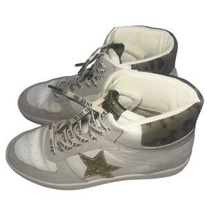 Vintage Havana Gray White Lay Up High-Top Sneakers Sz 7